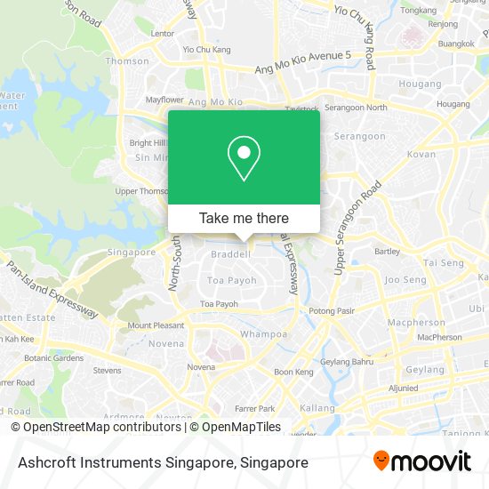Ashcroft Instruments Singapore map