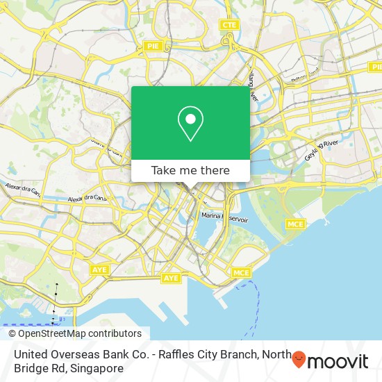 United Overseas Bank Co. - Raffles City Branch, North Bridge Rd map