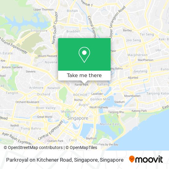 Parkroyal on Kitchener Road, Singapore map
