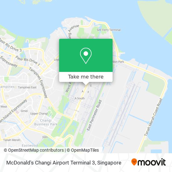 McDonald's Changi Airport Terminal 3 map