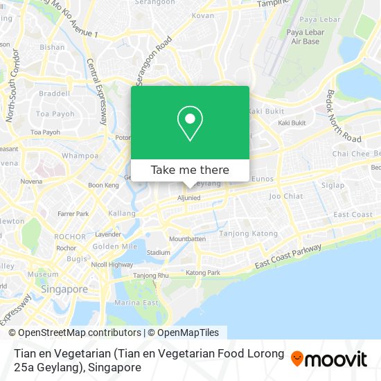 Tian en Vegetarian (Tian en Vegetarian Food Lorong 25a Geylang) map