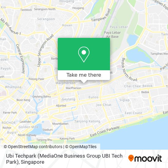 Ubi Techpark (MediaOne Business Group UBI Tech Park) map