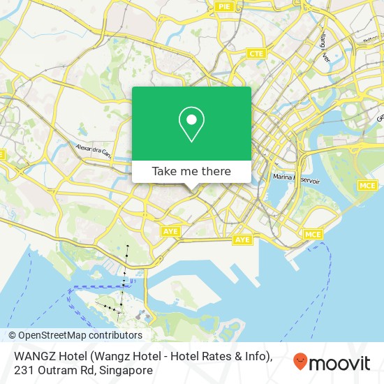 WANGZ Hotel (Wangz Hotel - Hotel Rates & Info), 231 Outram Rd map