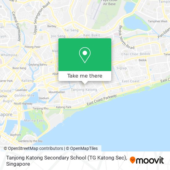 Tanjong Katong Secondary School (TG Katong Sec) map