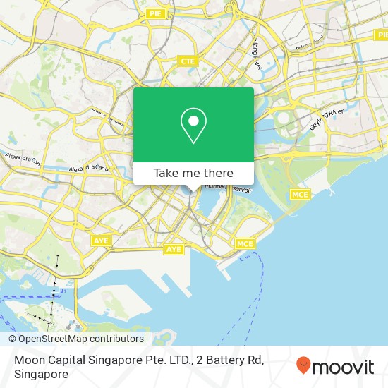 Moon Capital Singapore Pte. LTD., 2 Battery Rd map