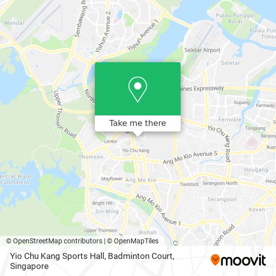 Yio Chu Kang Sports Hall, Badminton Court地图