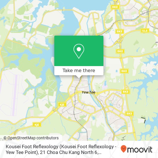 Kousei Foot Reflexology (Kousei Foot Reflexology - Yew Tee Point), 21 Choa Chu Kang North 6地图