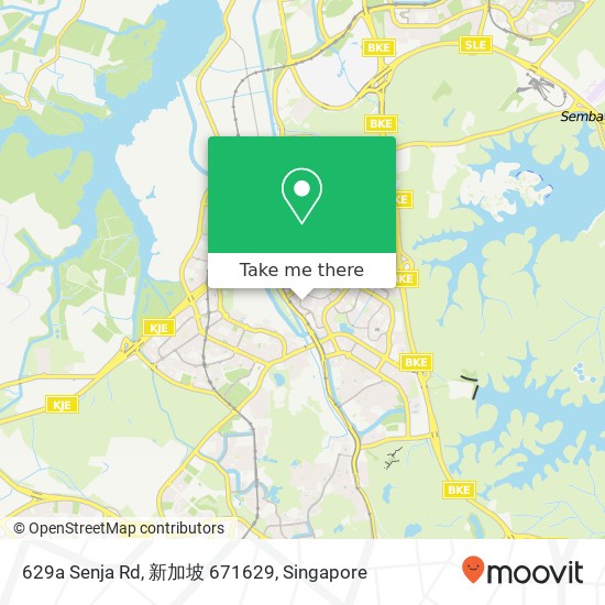 629a Senja Rd, 新加坡 671629地图