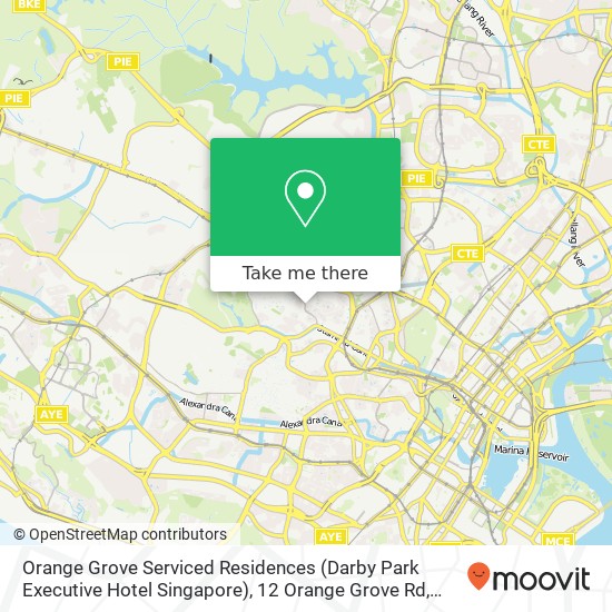 Orange Grove Serviced Residences (Darby Park Executive Hotel Singapore), 12 Orange Grove Rd map