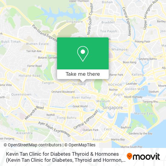 Kevin Tan Clinic for Diabetes Thyroid & Hormones map