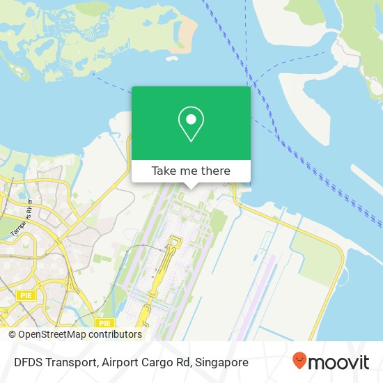 DFDS Transport, Airport Cargo Rd map