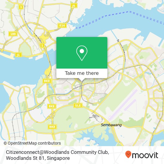 Citizenconnect@Woodlands Community Club, Woodlands St 81 map