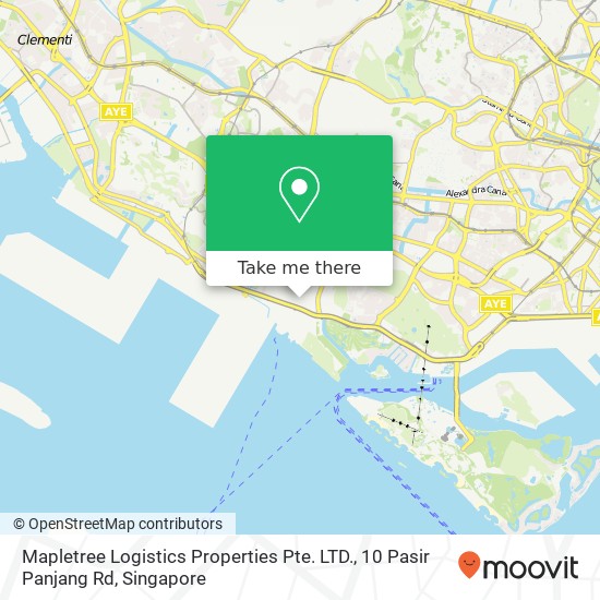 Mapletree Logistics Properties Pte. LTD., 10 Pasir Panjang Rd地图