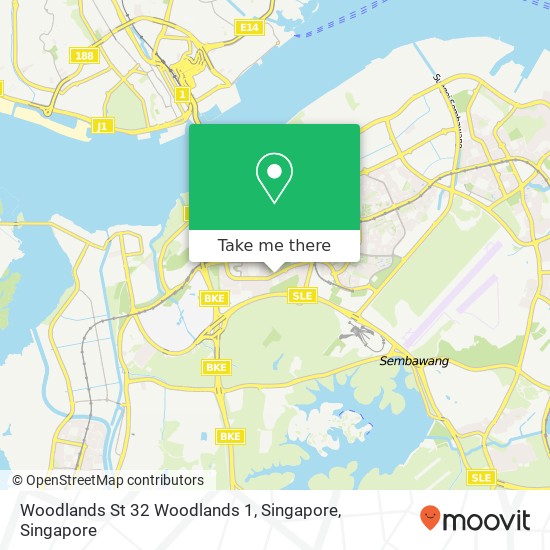 Woodlands St 32 Woodlands 1, Singapore map