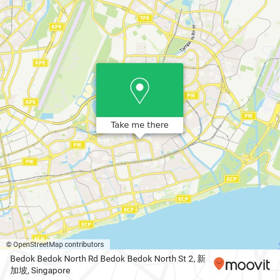 Bedok Bedok North Rd Bedok Bedok North St 2, 新加坡地图