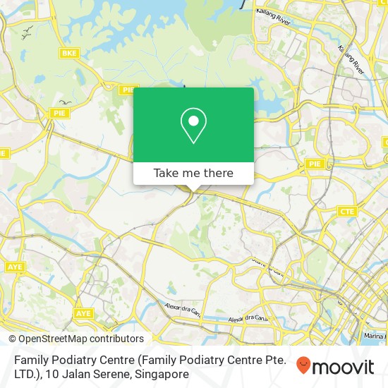 Family Podiatry Centre (Family Podiatry Centre Pte. LTD.), 10 Jalan Serene地图