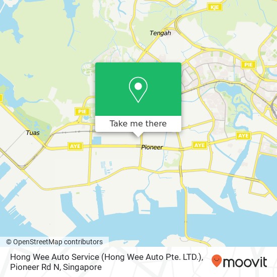 Hong Wee Auto Service (Hong Wee Auto Pte. LTD.), Pioneer Rd N地图