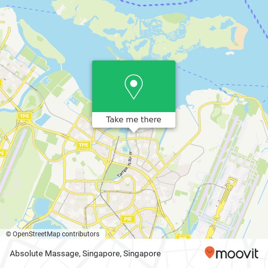 Absolute Massage, Singapore map