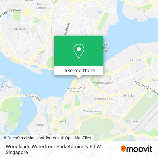 Woodlands Waterfront Park Admiralty Rd W map