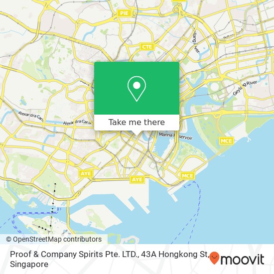 Proof & Company Spirits Pte. LTD., 43A Hongkong St map