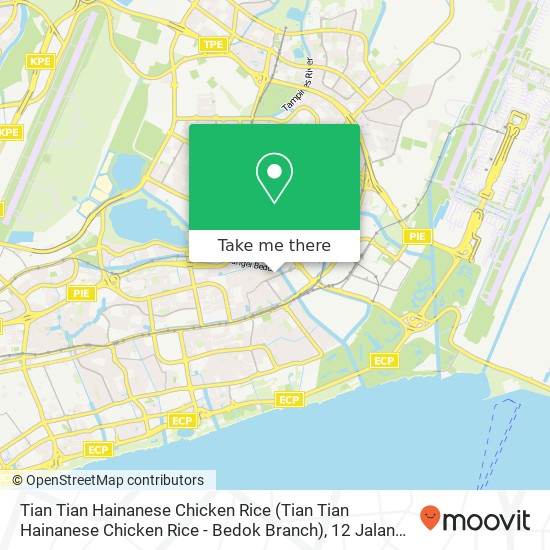 Tian Tian Hainanese Chicken Rice (Tian Tian Hainanese Chicken Rice - Bedok Branch), 12 Jalan Pari Burong map