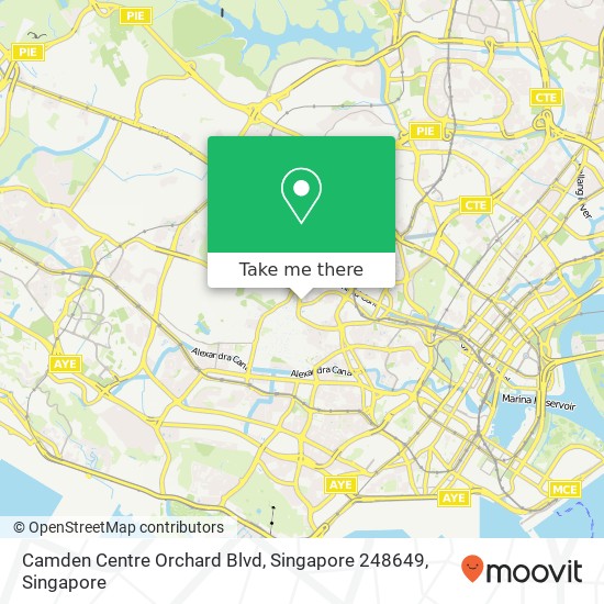 Camden Centre Orchard Blvd, Singapore 248649地图