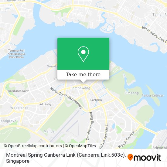 Montreal Spring Canberra Link (Canberra Link,503c) map
