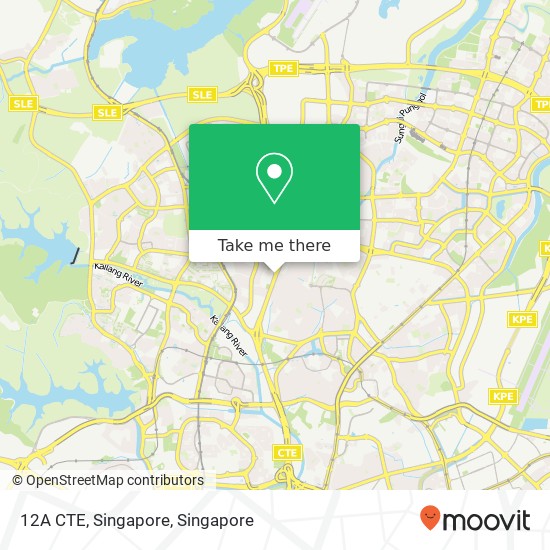 12A CTE, Singapore map