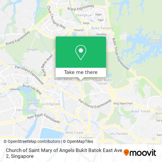 Church of Saint Mary of Angels Bukit Batok East Ave 2 map