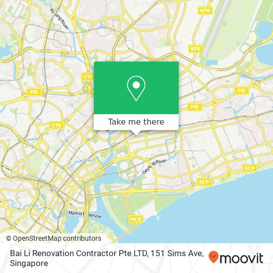 Bai Li Renovation Contractor Pte LTD, 151 Sims Ave map