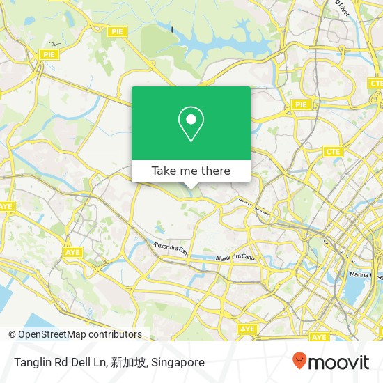 Tanglin Rd Dell Ln, 新加坡地图