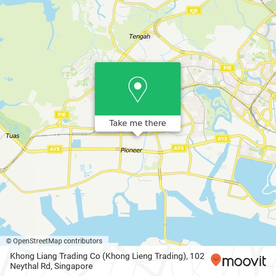 Khong Liang Trading Co (Khong Lieng Trading), 102 Neythal Rd map