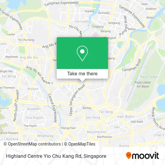 Highland Centre Yio Chu Kang Rd map
