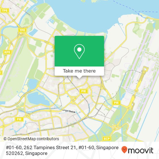 #01-60, 262 Tampines Street 21, #01-60, Singapore 520262地图