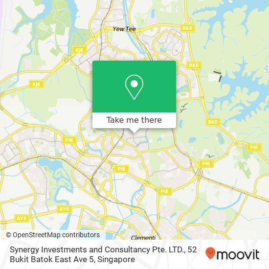 Synergy Investments and Consultancy Pte. LTD., 52 Bukit Batok East Ave 5 map