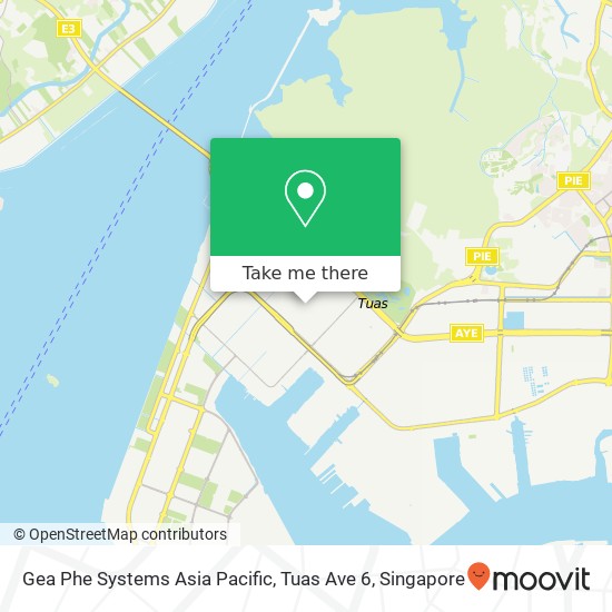 Gea Phe Systems Asia Pacific, Tuas Ave 6 map