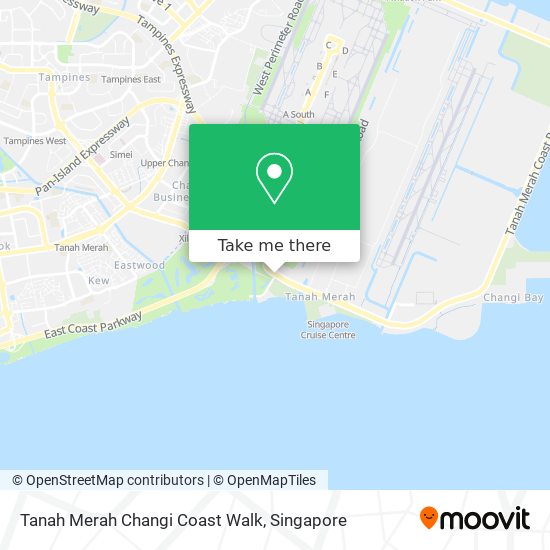 Tanah Merah Changi Coast Walk map