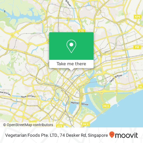 Vegetarian Foods Pte. LTD., 74 Desker Rd地图