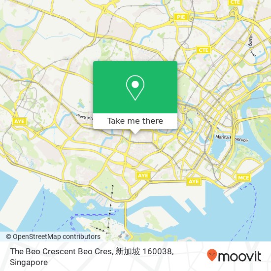 The Beo Crescent Beo Cres, 新加坡 160038地图