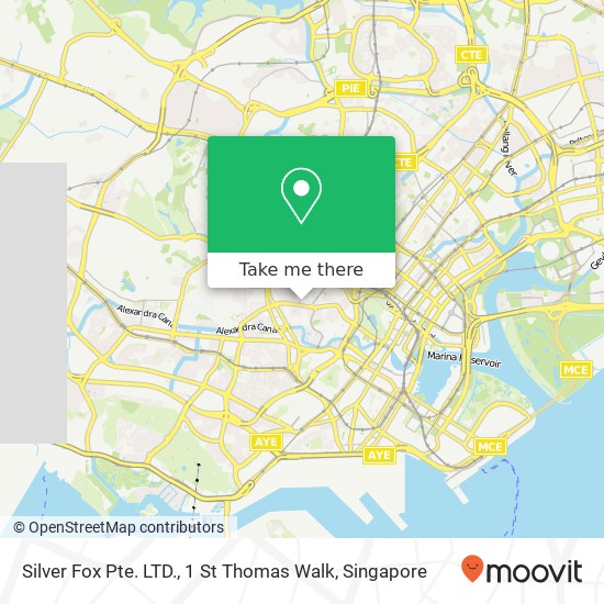 Silver Fox Pte. LTD., 1 St Thomas Walk地图