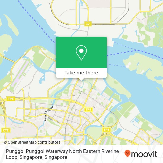 Punggol Punggol Waterway North Eastern Riverine Loop, Singapore地图