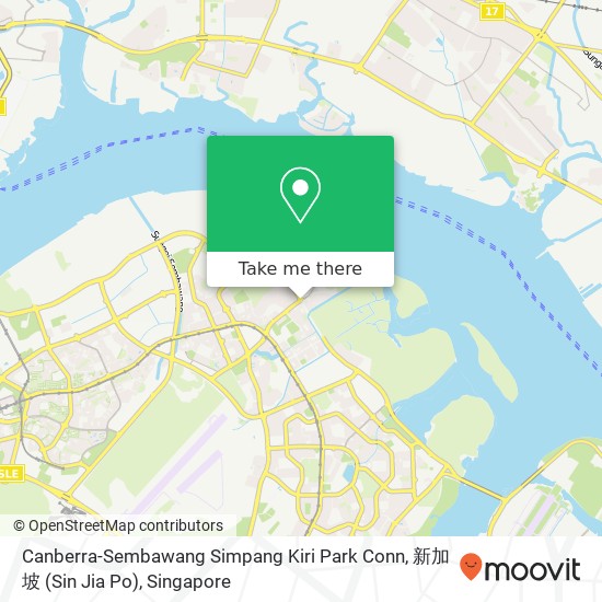 Canberra-Sembawang Simpang Kiri Park Conn, 新加坡 (Sin Jia Po)地图