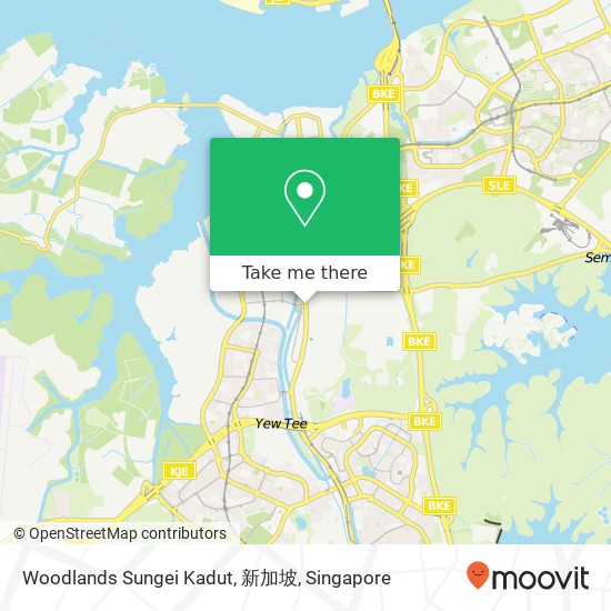 Woodlands Sungei Kadut, 新加坡地图