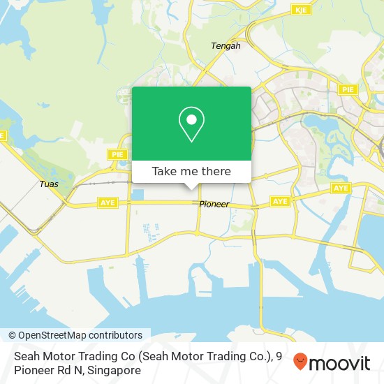 Seah Motor Trading Co (Seah Motor Trading Co.), 9 Pioneer Rd N地图