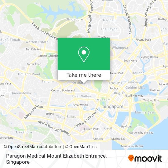 Paragon Medical-Mount Elizabeth Entrance map
