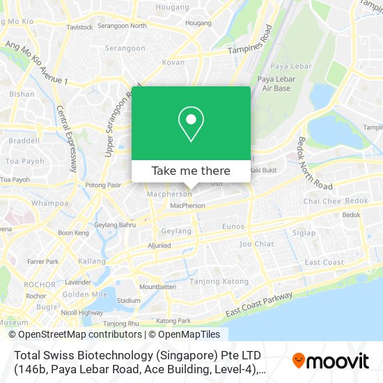 Total Swiss Biotechnology (Singapore) Pte LTD (146b, Paya Lebar Road, Ace Building, Level-4)地图