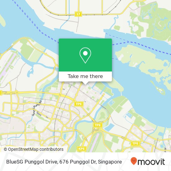 BlueSG Punggol Drive, 676 Punggol Dr map