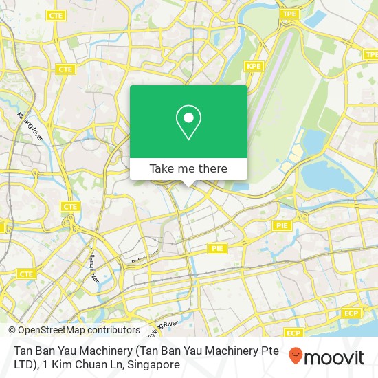 Tan Ban Yau Machinery (Tan Ban Yau Machinery Pte LTD), 1 Kim Chuan Ln map