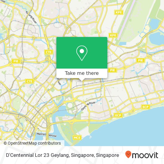 D'Centennial Lor 23 Geylang, Singapore地图