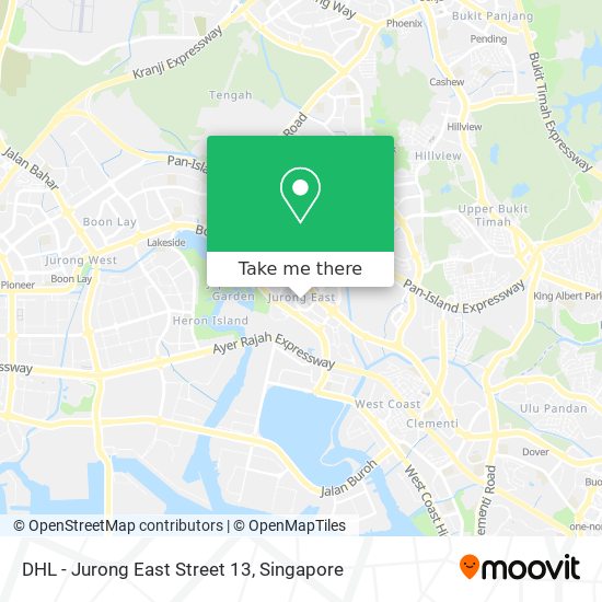 DHL - Jurong East Street 13 map